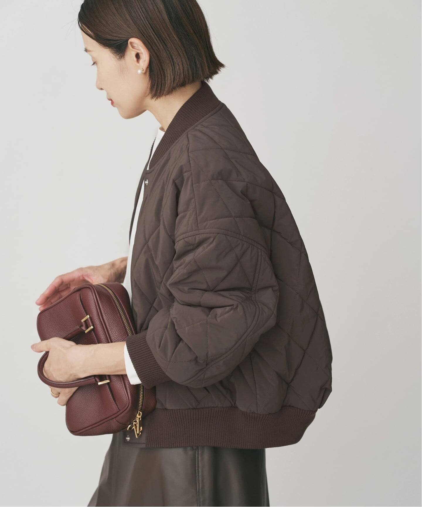 【イエナ/IENA】のキルティングスタジアムブルゾン インテリア・キッズ・メンズ・レディースファッション・服の通販 founy(ファニー) 　ファッション　Fashion　レディースファッション　Fashion for Women　アウター　Coat / Outerwear Collection　ブルゾンジャケット・スポーティアウター　Blouson Jackets　2025年　2025　2025-2026秋冬・A/W　Autumn/Winter 2025–26 AW25–26　キルティング　Quilted, Quilting　スリーブ　Sleeve, Long Sleeve / Short Sleeve　バランス　Balance, Style Balance　フォルム　Silhouette, Form　ブラウン|ID: prp329100004738323 ipo3291000000034225853