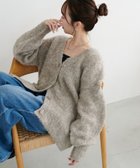 【ディスコート/Discoat】の【新色追加!/WEB限定】MIXブークレシャギー配色Vネックカーディガン グレージュ|ID: prp329100004738341 ipo3291000000034225979