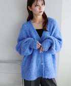 【ディスコート/Discoat】の【新色追加!/WEB限定】MIXブークレシャギー配色Vネックカーディガン スカイブルー|ID: prp329100004738341 ipo3291000000034225982