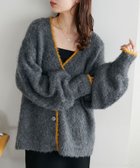 【ディスコート/Discoat】の【新色追加!/WEB限定】MIXブークレシャギー配色Vネックカーディガン グレーその他1|ID: prp329100004738341 ipo3291000000034225992