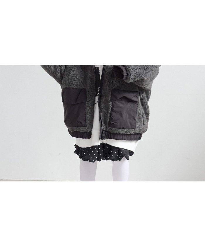 【ローリーズファーム/LOWRYS FARM / KIDS】のエアサーマルボアブルゾン インテリア・キッズ・メンズ・レディースファッション・服の通販 founy(ファニー) https://founy.com/ ファッション Fashion キッズファッション Fashion for Kids アウトドア Outdoor Clothing ジャケット Jacket, Outerwear スタンド Stand Collar, Upright Stand ダウン Down, Puffer ブルゾン Blouson, Bomber Jacket ポケット Pocket, Pocket Detail |ID: prp329100004738347 ipo3291000000035157902