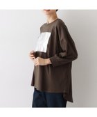 【デッサン/Dessin】の【洗える】箔プリントロングTシャツ 人気、トレンドファッション・服の通販 founy(ファニー) ファッション Fashion レディースファッション Fashion for Women トップス・カットソー Cut & Sew Tops シャツ・ブラウス・オフィスカジュアル Elegant Blouses & Button-Ups ロングTシャツ・Tシャツ Longline T-Shirts & Tees ギャザー Gathered, Ruffled シルバー Silver, Metallic Silver シンプル Simple, Minimal スマート Smart, Elegant プリント Print, Printed Pattern ロング Long, Long-Length 洗える Machine Washable thumbnail ブラウン|ID: prp329100004738348 ipo3291000000034226029
