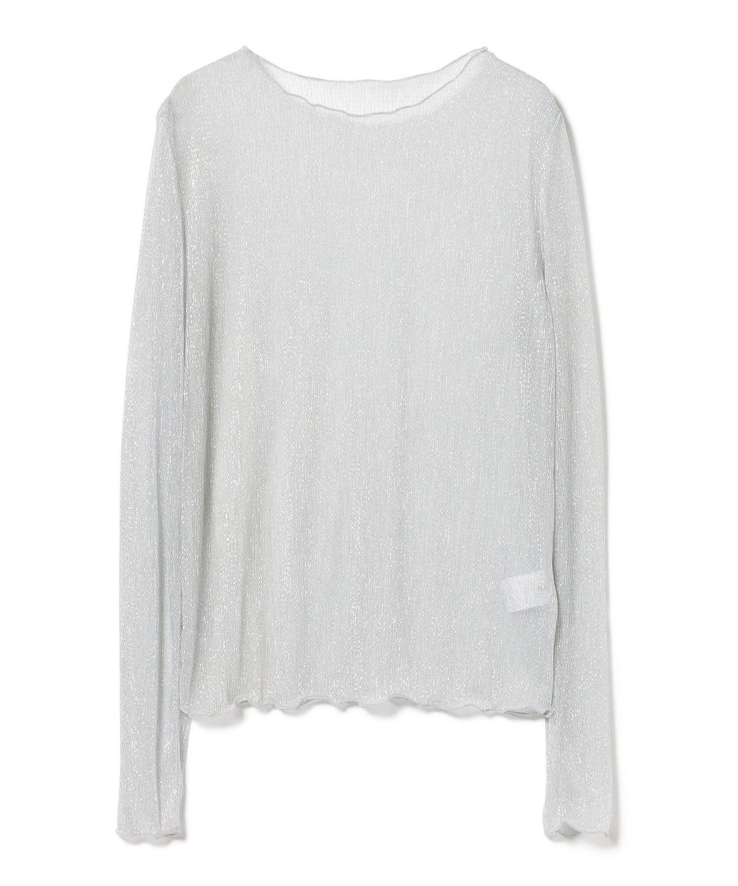 【ビームス ハート/BEAMS HEART】の【秋まで使える】シャイニー シアー プルオーバー 25AW カットソー 長袖 レイヤード インテリア・キッズ・メンズ・レディースファッション・服の通販 founy(ファニー) 　ファッション　Fashion　レディースファッション　Fashion for Women　トップス・カットソー　Cut & Sew Tops　カジュアルプルオーバー・ニットトップス　Pullovers & Knit Tops / Casual Pullovers　カットソー・ベーシックTシャツ　Cut-and-Sewn Tops / Stretch Tees & Basics　2025年　2025　2025-2026秋冬・A/W　Autumn/Winter 2025–26 AW25–26　おすすめ　Recommended / Our Picks　カットソー　Cut and Sewn Top　シアー　Sheer, See-Through　シャイニー　Shiny, Glossy Finish　シンプル　Simple, Minimal　ジャケット　Jacket, Outerwear　ストレート　Straight, Straight Cut　バランス　Balance, Style Balance　プリーツ　Pleats, Pleated　秋　Autumn　長袖　Long Sleeve, Full Sleeve　SILVER|ID: prp329100004738352 ipo3291000000034297669