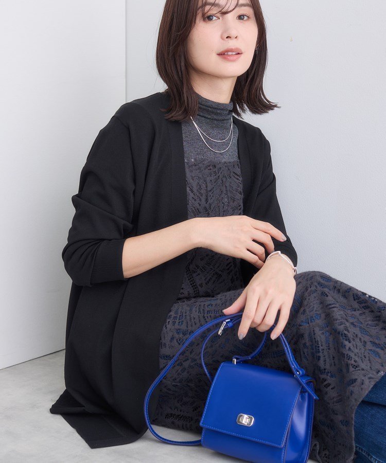【インディヴィ/INDIVI】の秋SALE! 【洗える】着流しロングカーディガン インテリア・キッズ・メンズ・レディースファッション・服の通販 founy(ファニー) 　ファッション　Fashion　レディースファッション　Fashion for Women　トップス・カットソー　Cut & Sew Tops　カーディガン・羽織り　Layered Style Cardigans　インナー　Innerwear　洗える　Machine Washable　秋　Autumn　カーディガン　Cardigan, Knitwear　コンパクト　Compact, Small Size　シンプル　Simple, Minimal　ストレッチ　Stretch, Stretchy Fabric　スマート　Smart, Elegant　パターン　Pattern, Design Print　ロング　Long, Long-Length　エレガント 上品　Elegant　ブラック|ID: prp329100004738353 ipo3291000000034226072