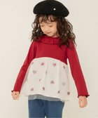 【エフオー オンラインストア/F.O.Online Store / KIDS】のWEB限定 衿フリルチュールドッキングトップス レッド|ID: prp329100004738371 ipo3291000000034226192