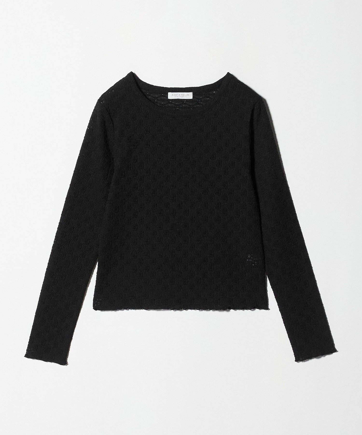 【ユナイテッドアローズ/UNITED ARROWS】のフラワーレース コンパクトTシャツ A DAY IN THE LIFE インテリア・キッズ・メンズ・レディースファッション・服の通販 founy(ファニー) ファッション Fashion レディースファッション Fashion for Women トップス・カットソー Cut & Sew Tops シャツ・ブラウス・オフィスカジュアル Elegant Blouses & Button-Ups ロングTシャツ・Tシャツ Longline T-Shirts & Tees インナー Innerwear カットソー Cut and Sewn Top カーゴパンツ Cargo Pants, Utility Pants コンパクト Compact, Small Size シンプル Simple, Minimal スラックス Slacks, Dress Pants デニム Denim, Jeans Material トレンド Trend, Trending Now バランス Balance, Style Balance フィット Fit, Slim Fit フラワー Flower, Floral レース Lace, Lace Fabric アウトレット Outlet / Clearance おすすめ Recommended / Our Picks ビジネス 仕事 通勤 Business / Work / Commuting BLACK|ID: prp329100004738382 ipo3291000000034772678