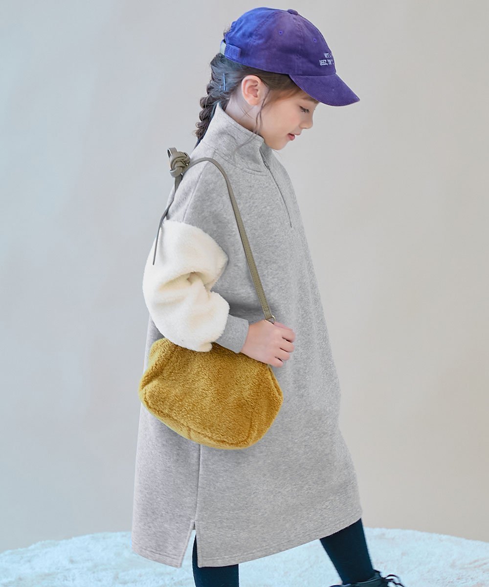 【デビロック/devirock / KIDS】のスフレスウェット 袖ボア ハーフジップ 裏起毛ワンピース 長袖ワンピース 25AW インテリア・キッズ・メンズ・レディースファッション・服の通販 founy(ファニー) ファッション Fashion キッズファッション Fashion for Kids ワンピース Dresses トレンド Trend, Trending Now 長袖 Long Sleeve, Full Sleeve おすすめ Recommended / Our Picks 2025年 2025 2025-2026秋冬・A/W Autumn/Winter 2025–26 AW25–26 杢グレー|ID: prp329100004738387 ipo3291000000034702927