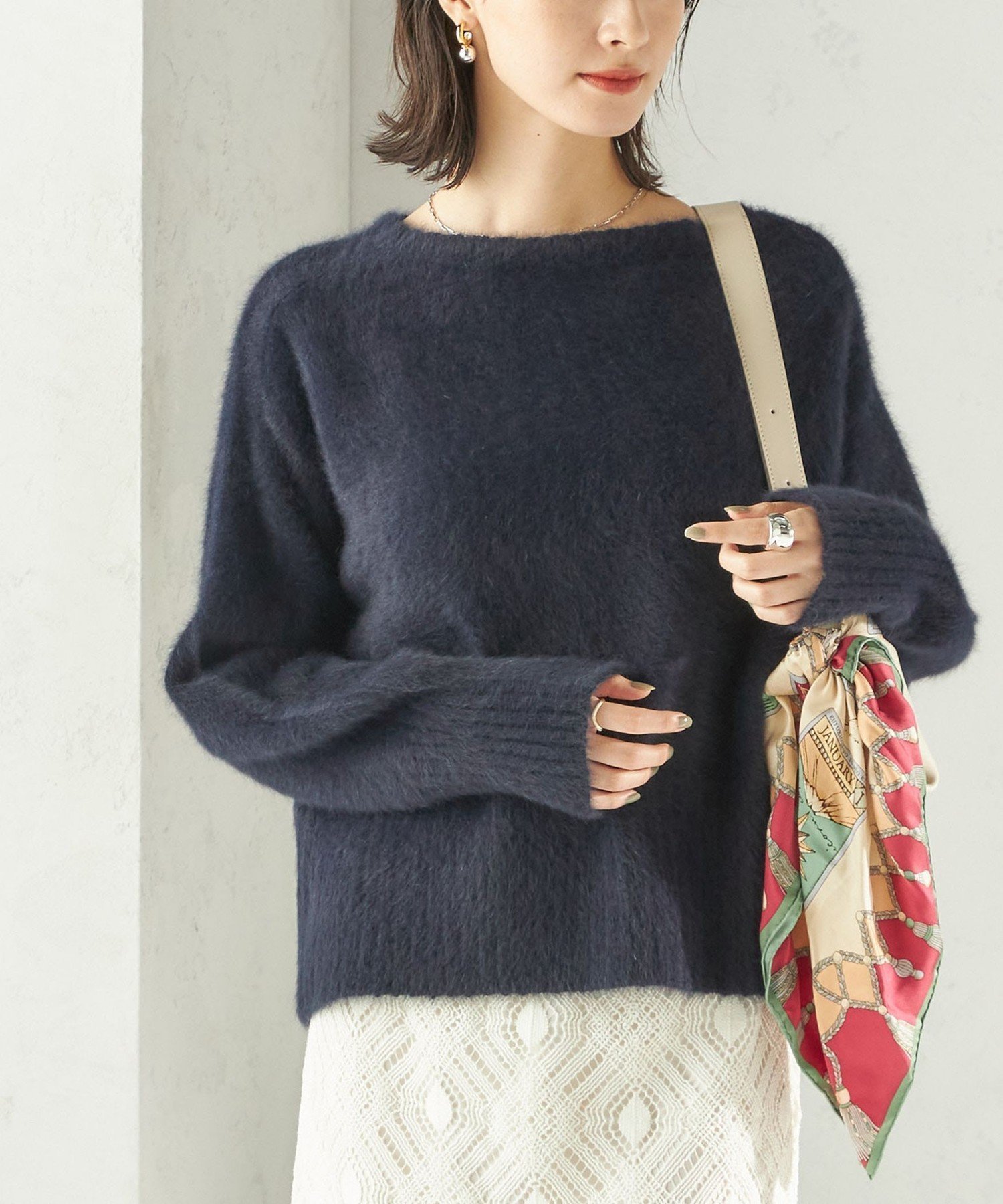 【シップス フォー ウィメン/SHIPS】の【一部WEB限定】 手洗い可能 フォックス クルーネック ニット プルオーバー インテリア・キッズ・メンズ・レディースファッション・服の通販 founy(ファニー) ファッション Fashion レディースファッション Fashion for Women トップス・カットソー Cut & Sew Tops ニット Knit Tops & Sweaters カジュアルプルオーバー・ニットトップス Pullovers & Knit Tops / Casual Pullovers コンパクト Compact, Small Size シンプル Simple, Minimal フォックス Fox, Fox Fur ボトム Bottoms, Lower Wear ポケット Pocket, Pocket Detail ワイド Wide, Wide Fit エレガント 上品 Elegant 2025年 2025 2025-2026秋冬・A/W Autumn/Winter 2025–26 AW25–26 ネイビー|ID: prp329100004738394 ipo3291000000034882495