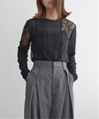 【ノッチ/notch】のレースパッチワークロンT 人気、トレンドファッション・服の通販 founy(ファニー) ファッション Fashion レディースファッション Fashion for Women トップス・カットソー Cut & Sew Tops ロングTシャツ・Tシャツ Longline T-Shirts & Tees シアー Sheer, See-Through シンプル Simple, Minimal スラックス Slacks, Dress Pants デニム Denim, Jeans Material パッチワーク Patchwork, Mixed Fabric レース Lace, Lace Fabric ロング Long, Long-Length 春 Spring thumbnail ブラック|ID: prp329100004738397 ipo3291000000034226358