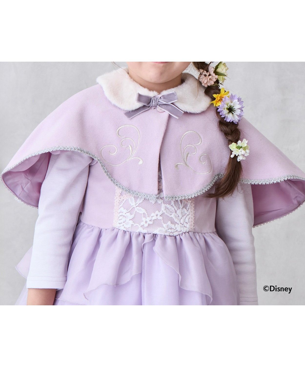 【ナルミヤ オンライン/NARUMIYA ONELINE / KIDS】の【Disney】なりきりケープ インテリア・キッズ・メンズ・レディースファッション・服の通販 founy(ファニー) 　ファッション　Fashion　キッズファッション　Fashion for Kids　キャラクター　Character, Licensed Characters　レース　Lace, Lace Fabric　ラベンダー|ID: prp329100004738399 ipo3291000000034226382