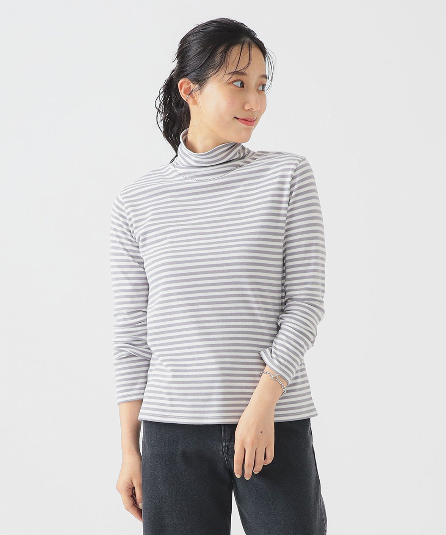 【ビーミングライフストアバイビームス/B:MING LIFE STORE by BEAMS】のスムース タートルネック カットソー インテリア・キッズ・メンズ・レディースファッション・服の通販 founy(ファニー) 　ファッション　Fashion　レディースファッション　Fashion for Women　トップス・カットソー　Cut & Sew Tops　カットソー・ベーシックTシャツ　Cut-and-Sewn Tops / Stretch Tees & Basics　タートルネック・ハイネックトップス　Turtlenecks & High-Neck Tops　インナー　Innerwear　秋　Autumn　カットソー　Cut and Sewn Top　ジャケット　Jacket, Outerwear　タートルネック　Turtleneck, High Neck　フィット　Fit, Slim Fit　ベーシック　Basic, Essential　ボーダー　Border, Stripe　無地　Plain, Solid Color　冬　Winter / This Winter　再入荷　Restock / Back in Stock　おすすめ　Recommended / Our Picks　夏　Summer　OFF_*GREY|ID: prp329100004738405 ipo3291000000034226414