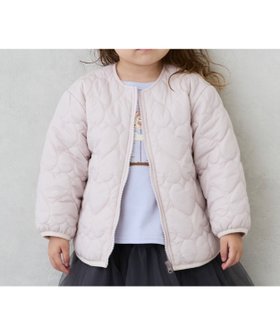【ナルミヤ オンライン/NARUMIYA ONELINE / KIDS】の【リンク】ハートキルティングジャケット(キッズサイズ) 人気、トレンドファッション・服の通販 founy(ファニー) ファッション Fashion キッズファッション Fashion for Kids キルティング Quilted, Quilting ジャケット Jacket, Outerwear ポケット Pocket, Pocket Detail |ID:prp329100004738456