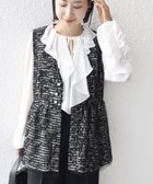 【シップス フォー ウィメン/SHIPS】の【SHIPS別注】troisiemeCHACO チュール ジレ(セレモニー対応可) 人気、トレンドファッション・服の通販 founy(ファニー) ファッション Fashion レディースファッション Fashion for Women アウター Coat / Outerwear Collection トップス・カットソー Cut & Sew Tops ベスト&ジレ / 重ね着スタイル Vests & Gilets インナー Innerwear ジャケット Jacket, Outerwear チュール Tulip, Tulip Motif ツイード Twill, Twill Weave デニム Denim, Jeans Material パール Pearl, Pearl Accent フェミニン Feminine, Girly ポケット Pocket, Pocket Detail 別注 Limited Edition, Custom Order ミックス Mix, Mixed Style エレガント 上品 Elegant セレモニー Ceremony ビジネス 仕事 通勤 Business / Work / Commuting 2025年 2025 2025-2026秋冬・A/W Autumn/Winter 2025–26 AW25–26 thumbnail ブラック|ID: prp329100004738474 ipo3291000000035049704