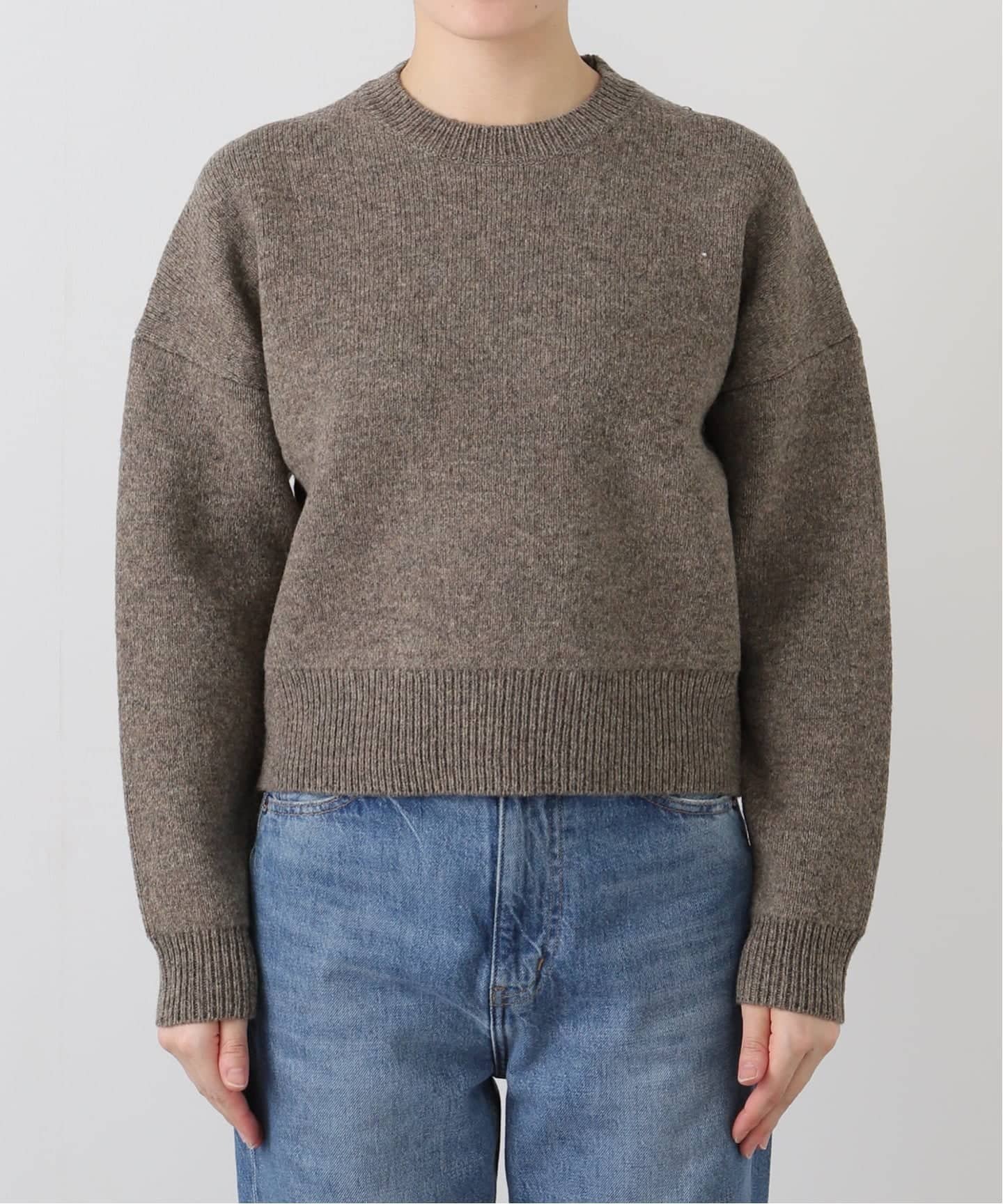 【イエナ/IENA】のイタリアンラムクループルオーバー インテリア・キッズ・メンズ・レディースファッション・服の通販 founy(ファニー) 　ファッション　Fashion　レディースファッション　Fashion for Women　トップス・カットソー　Cut & Sew Tops　カジュアルプルオーバー・ニットトップス　Pullovers & Knit Tops / Casual Pullovers　2025年　2025　2025-2026秋冬・A/W　Autumn/Winter 2025–26 AW25–26　イタリア　Italy　スマート　Smart, Elegant　ワイド　Wide, Wide Fit　エレガント 上品　Elegant　ブラウン B|ID: prp329100004738478 ipo3291000000034226887