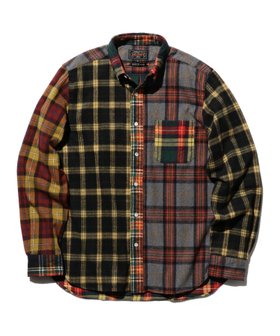 【ビームス/BEAMS / MEN】のフランネルチェック パネル ボタンダウンシャツ 人気、トレンドファッション・服の通販 founy(ファニー) ファッション Fashion メンズファッション Fashion for Men スタンダード Standard, Basic チェック Check, Plaid, Tartan 定番 Standard, Basic Item バランス Balance, Style Balance パターン Pattern, Design Print ベーシック Basic, Essential ポケット Pocket, Pocket Detail A/W・秋冬 Autumn/Winter |ID:prp329100004738487