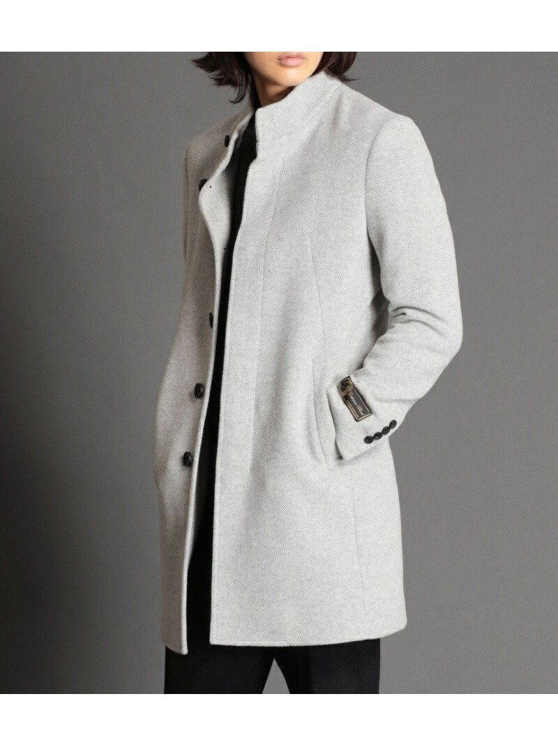 【ニコル/NICOLE / MEN】の【ex/tra】カシミヤ混ビーバー スタンドカラーコート 人気、トレンドファッション・服の通販 founy(ファニー) 　ファッション　Fashion　メンズファッション　Fashion for Men　シンプル　Simple, Minimal　スタイリッシュ　Stylish, Fashionable　スタンド　Stand Collar, Upright Stand　スマート　Smart, Elegant　スーツ　Suit, Formalwear　ビジネス 仕事 通勤　Business / Work / Commuting　ポケット　Pocket, Pocket Detail　ワイヤー　Wire, Wired Bra　エレガント 上品　Elegant　 other-1|ID: prp329100004738608 ipo3291000000034227557