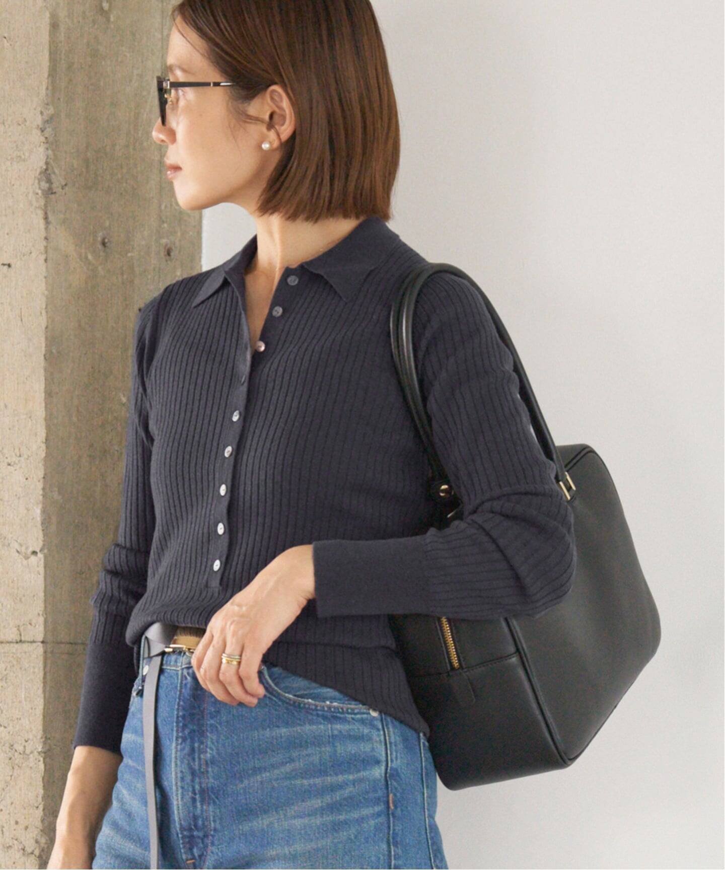 【イエナ/IENA】のイタリア ヤーン RIB 襟プルオーバー インテリア・キッズ・メンズ・レディースファッション・服の通販 founy(ファニー) 　ファッション　Fashion　レディースファッション　Fashion for Women　トップス・カットソー　Cut & Sew Tops　カジュアルプルオーバー・ニットトップス　Pullovers & Knit Tops / Casual Pullovers　2025年　2025　2025-2026秋冬・A/W　Autumn/Winter 2025–26 AW25–26　イタリア　Italy　カーディガン　Cardigan, Knitwear　フィット　Fit, Slim Fit　ベーシック　Basic, Essential　ボトム　Bottoms, Lower Wear　エレガント 上品　Elegant　グレー|ID: prp329100004738696 ipo3291000000034228028