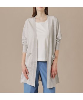 【マッキントッシュ ロンドン/MACKINTOSH LONDON】のシャイニーリネンニットカーディガン 人気、トレンドファッション・服の通販 founy(ファニー) ファッション Fashion レディースファッション Fashion for Women トップス・カットソー Cut & Sew Tops ニット Knit Tops & Sweaters カーディガン・羽織り Layered Style Cardigans イタリア Italy ウォッシャブル Machine Washable カーディガン Cardigan, Knitwear スリット Slit, Slit Detail リネン Linen, Linen Fabric ロング Long, Long-Length 夏 Summer 春 Spring |ID:prp329100004738699
