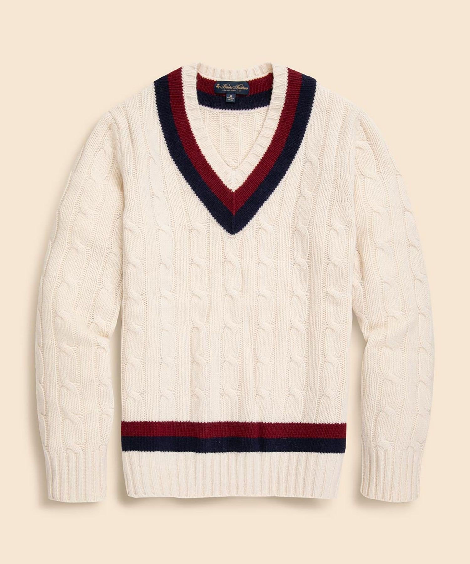【ブルックス ブラザーズ/Brooks Brothers / MEN】のウール ケーブル Vネックテニスセーター 人気、トレンドファッション・服の通販 founy(ファニー) 　ファッション　Fashion　メンズファッション　Fashion for Men　セーター　Sweater, Knitwear　 other-1|ID: prp329100004738712 ipo3291000000034228090