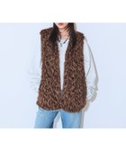 【ジーナシス/JEANASiS】のMIXカラーファーベスト ブラウン|ID: prp329100004738724 ipo3291000000034497221