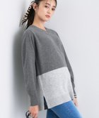 【インディヴィ/INDIVI】の【洗える/チュニック丈/カシミヤ混】スリットデザインVネックニット チャコールグレー|ID: prp329100004738781 ipo3291000000034228419
