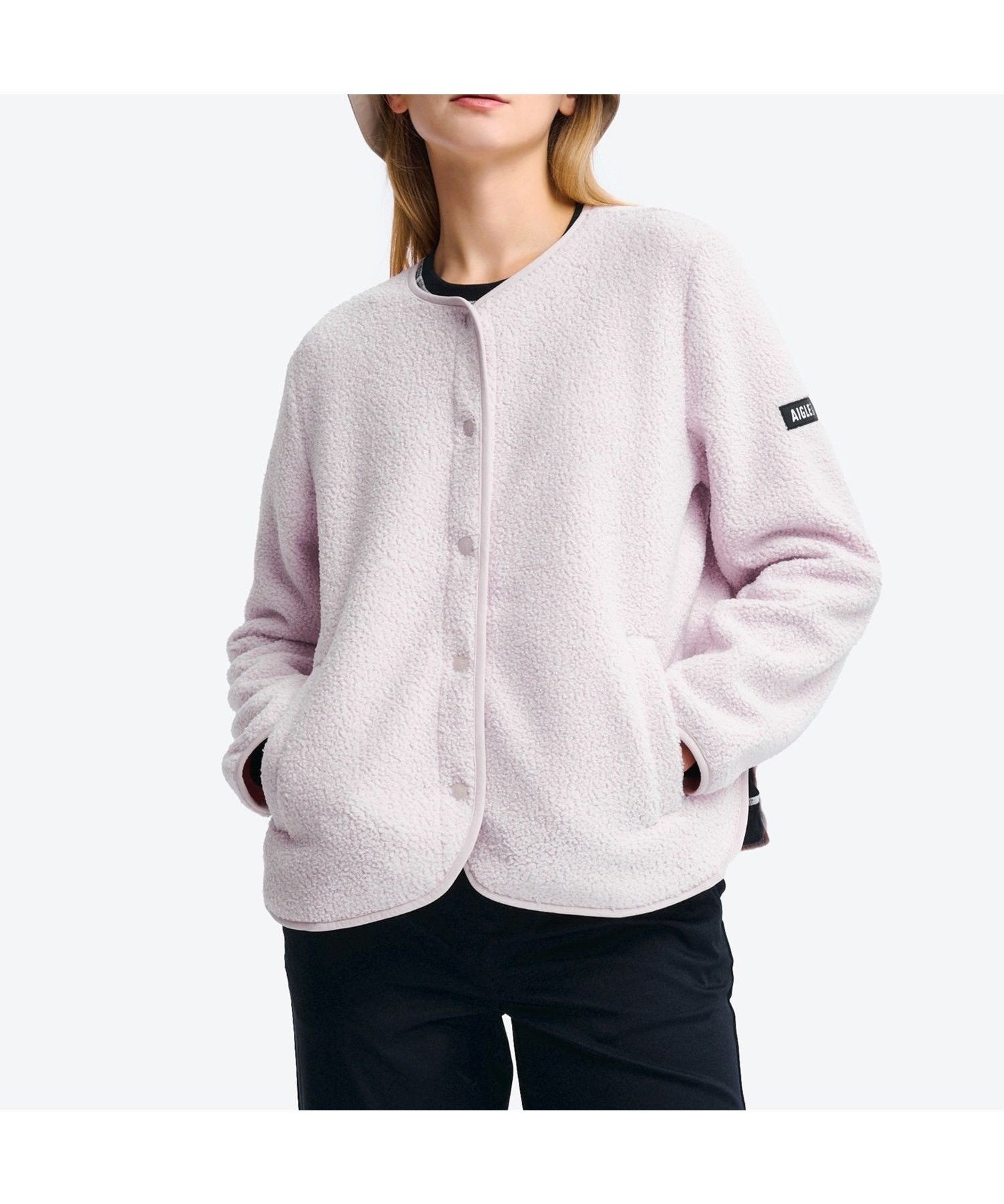 【エーグル/AIGLE】のカーディガン シェルパフリースジャケット インテリア・キッズ・メンズ・レディースファッション・服の通販 founy(ファニー) ファッション Fashion レディースファッション Fashion for Women カーディガン Cardigan, Knitwear ショート Short, Short Length ジャケット Jacket, Outerwear モダン Modern, Contemporary ラウンド Round, Round Neck A/W・秋冬 Autumn/Winter ライトピンク|ID: prp329100004738790 ipo3291000000034892992