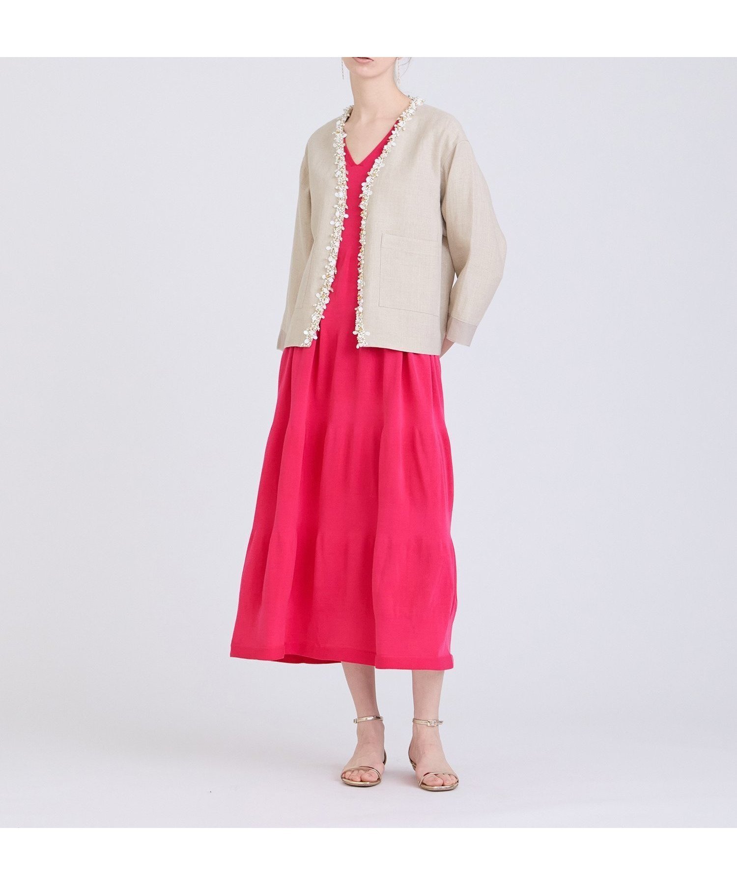 【ハウス オブ ロータス/HOUSE OF LOTUS】のリネンビジュージャケット インテリア・キッズ・メンズ・レディースファッション・服の通販 founy(ファニー) 　ファッション　Fashion　レディースファッション　Fashion for Women　アウター　Coat / Outerwear Collection　レディースジャケット・軽アウター　Jackets　2024年　2024　2024春夏・S/S　Spring/Summer 2024 SS24　ジャケット　Jacket, Outerwear　ビジュー　Bijou, Jewel-like Accent　ベーシック　Basic, Essential　リネン　Linen, Linen Fabric　夏　Summer　S/S・春夏　SS, Spring/Summer, Warm Season　ベージュ|ID: prp329100004738810 ipo3291000000034228619