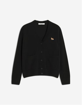 【メゾン キツネ/MAISON KITSUNE】のMaison Kitsune/BABY FOX LAMBSWOOL BOXY CARDIGAN 人気、トレンドファッション・服の通販 founy(ファニー) ファッション Fashion レディースファッション Fashion for Women トップス・カットソー Cut & Sew Tops カーディガン・羽織り Layered Style Cardigans 冬 Winter / This Winter カーディガン Cardigan, Knitwear パッチ Patch, Appliqué フォックス Fox, Fox Fur フレンチ French, French Style フロント Front, Front Design ポケット Pocket, Pocket Detail エレガント 上品 Elegant 無地 Plain, Solid Color A/W・秋冬 Autumn/Winter 長袖 Long Sleeve, Full Sleeve |ID:prp329100004738847