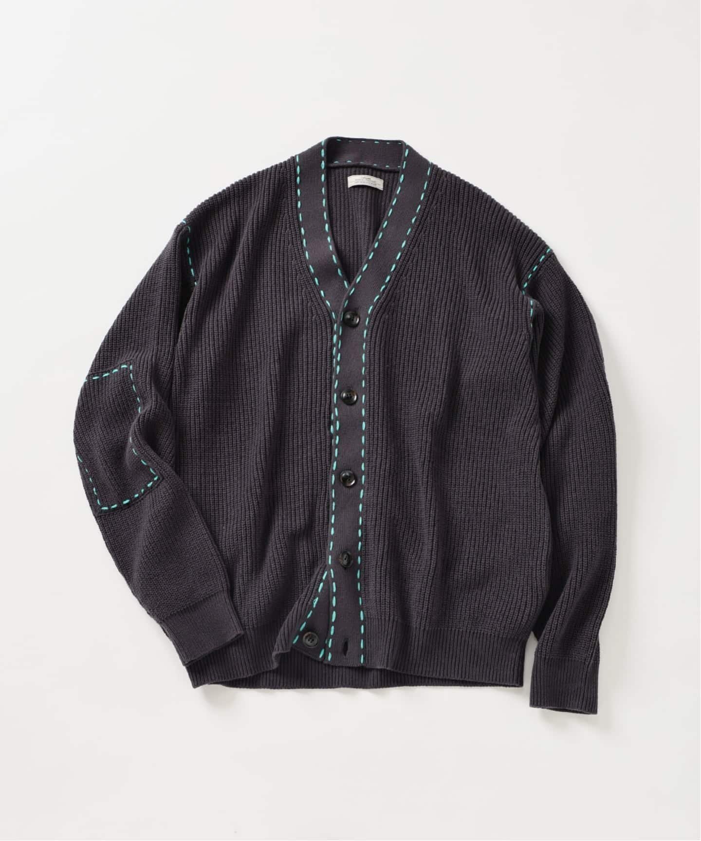 【ジャーナルスタンダード レリューム/JOURNAL STANDARD relume / MEN】のハンド ステッチ アゼ ニット カーディガン インテリア・キッズ・メンズ・レディースファッション・服の通販 founy(ファニー) 　ファッション　Fashion　メンズファッション　Fashion for Men　おすすめ　Recommended / Our Picks　カーディガン　Cardigan, Knitwear　クラシック　Classic, Timeless Style　シンプル　Simple, Minimal　トレンド　Trend, Trending Now　ハンド　Hand, Handmade　リラックス　Relax, Relaxed Fit　ルーズ　Loose, Oversized　畦　Ribbed Knit　秋　Autumn　ブラック B|ID: prp329100004739088 ipo3291000000034232359