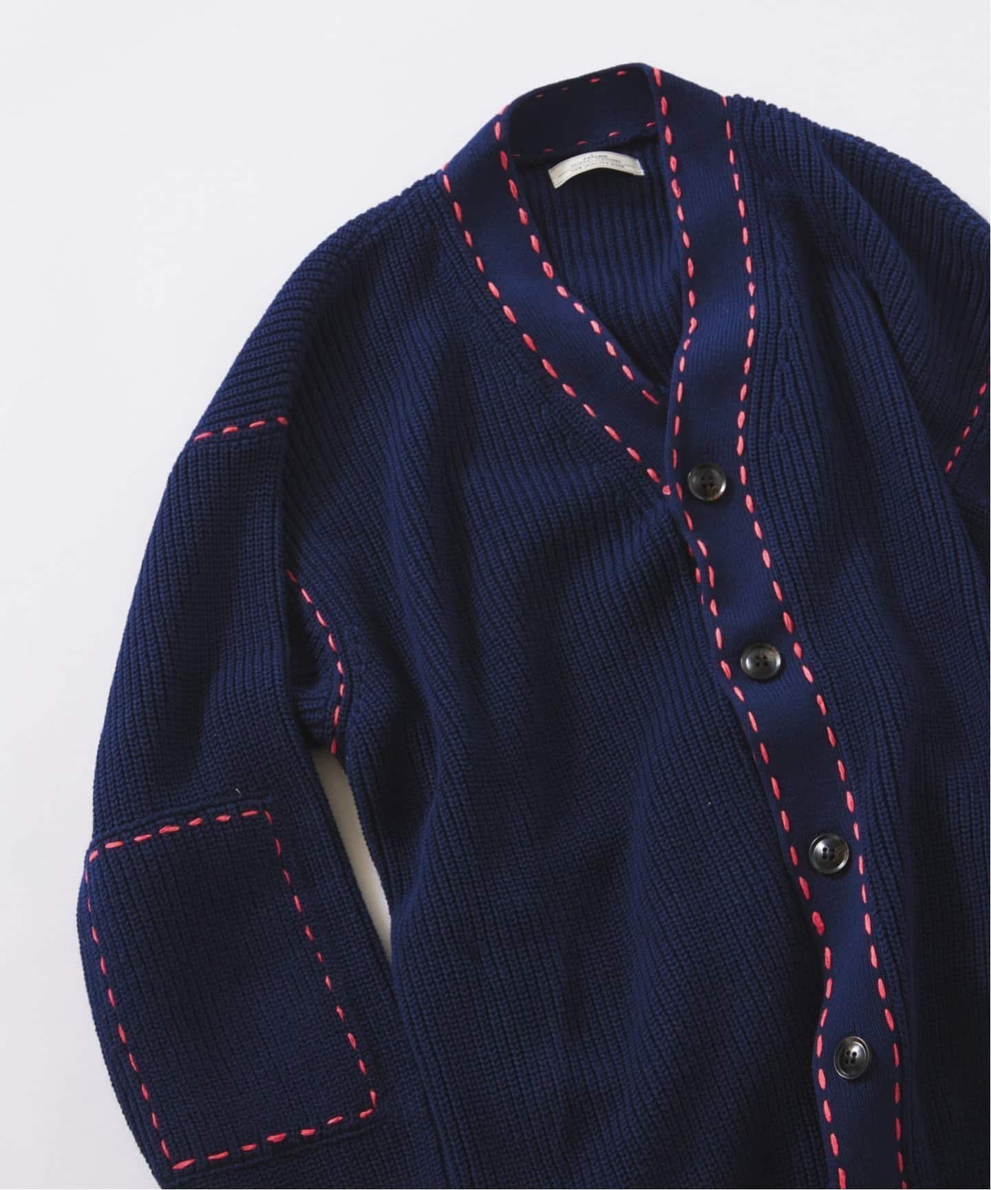 【ジャーナルスタンダード レリューム/JOURNAL STANDARD relume / MEN】のハンド ステッチ アゼ ニット カーディガン インテリア・キッズ・メンズ・レディースファッション・服の通販 founy(ファニー) 　ファッション　Fashion　メンズファッション　Fashion for Men　おすすめ　Recommended / Our Picks　カーディガン　Cardigan, Knitwear　クラシック　Classic, Timeless Style　シンプル　Simple, Minimal　トレンド　Trend, Trending Now　ハンド　Hand, Handmade　リラックス　Relax, Relaxed Fit　ルーズ　Loose, Oversized　畦　Ribbed Knit　秋　Autumn　ネイビー|ID: prp329100004739088 ipo3291000000034232362