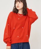 【コーエン/COEN】のハート刺繍裏毛スウェットプルオーバー ORANGE|ID: prp329100004739207 ipo3291000000034774280