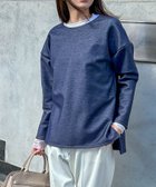 【ロートレ アモン/LAUTRE AMONT】の【WEB限定】ふわっと毛布のぬくもりカットソー≪洗濯機で洗える≫ 人気、トレンドファッション・服の通販 founy(ファニー) ファッション Fashion レディースファッション Fashion for Women トップス・カットソー Cut & Sew Tops カットソー・ベーシックTシャツ Cut-and-Sewn Tops / Stretch Tees & Basics 洗える Machine Washable カットソー Cut and Sewn Top スクエア Square, Square Shape スリット Slit, Slit Detail 長袖 Long Sleeve, Full Sleeve プレーン Plain, Simple 無地 Plain, Solid Color 冬 Winter / This Winter エレガント 上品 Elegant ビジネス 仕事 通勤 Business / Work / Commuting thumbnail デニムライクネイビー|ID: prp329100004739213 ipo3291000000034233823