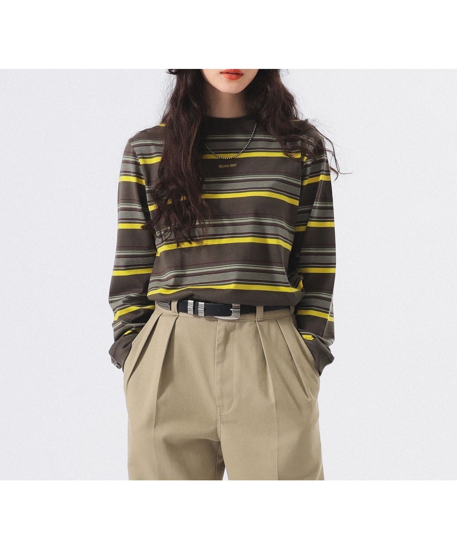 【ビームス ウイメン/BEAMS】のボーイ エンブロイダリー ボーダー ロングスリーブ Tシャツ 人気、トレンドファッション・服の通販 founy(ファニー) 　ファッション　Fashion　レディースファッション　Fashion for Women　トップス・カットソー　Cut & Sew Tops　シャツ・ブラウス・オフィスカジュアル　Elegant Blouses & Button-Ups　ロングTシャツ・Tシャツ　Longline T-Shirts & Tees　インナー　Innerwear　エンブロイダリー　Embroidery Design　秋　Autumn　カットソー　Cut and Sewn Top　カーディガン　Cardigan, Knitwear　ジャケット　Jacket, Outerwear　スリーブ　Sleeve, Long Sleeve / Short Sleeve　長袖　Long Sleeve, Full Sleeve　バランス　Balance, Style Balance　ベーシック　Basic, Essential　ボーダー　Border, Stripe　リラックス　Relax, Relaxed Fit　ロング　Long, Long-Length　ワンポイント　One Point, Statement Accent　A/W・秋冬　Autumn/Winter　 other-1|ID: prp329100004739233 ipo3291000000034637189