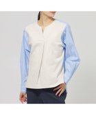 【エヴェックス バイ クリツィア/EVEX by KRIZIA】の【ウォッシャブル】ラメストライプジャージ-コンビプルオーバー 人気、トレンドファッション・服の通販 founy(ファニー) ファッション Fashion レディースファッション Fashion for Women トップス・カットソー Cut & Sew Tops カジュアルプルオーバー・ニットトップス Pullovers & Knit Tops / Casual Pullovers ウォッシャブル Machine Washable コンビ Combo, Combination Style スキッパー Skipper, Open Collar ストライプ Stripe, Striped Pattern パターン Pattern, Design Print ベーシック Basic, Essential ボトム Bottoms, Lower Wear 夏 Summer 定番 Standard, Basic Item 春 Spring S/S・春夏 SS, Spring/Summer, Warm Season thumbnail ブルー|ID: prp329100004739259 ipo3291000000034234175