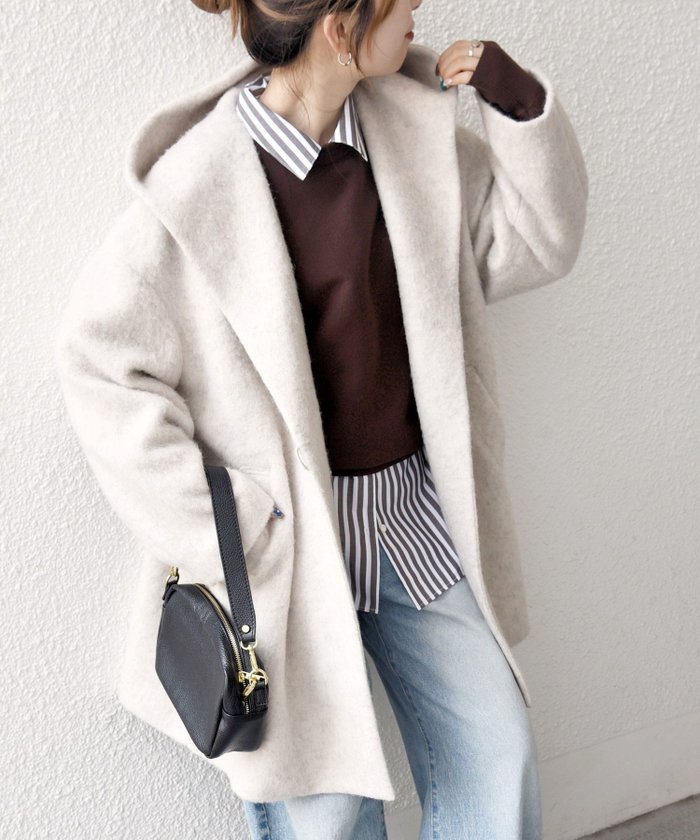 【シップス フォー ウィメン/SHIPS】のSHIPS any シャギー フーディー ガウン コート インテリア・キッズ・メンズ・レディースファッション・服の通販 founy(ファニー) https://founy.com/ ファッション Fashion レディースファッション Fashion for Women アウター Coat / Outerwear Collection コート・ロングコート・ピーコート Long Coats, Peacoats & More ガウン Gown, Robe シンプル Simple, Minimal スウェット / スエット Sweatshirt, Sweatwear デニム Denim, Jeans Material 人気 Popular, Best Seller バランス Balance, Style Balance ボトム Bottoms, Lower Wear A/W・秋冬 Autumn/Winter 2025年 2025 2025-2026秋冬・A/W Autumn/Winter 2025–26 AW25–26 |ID: prp329100004739276 ipo3291000000034789371