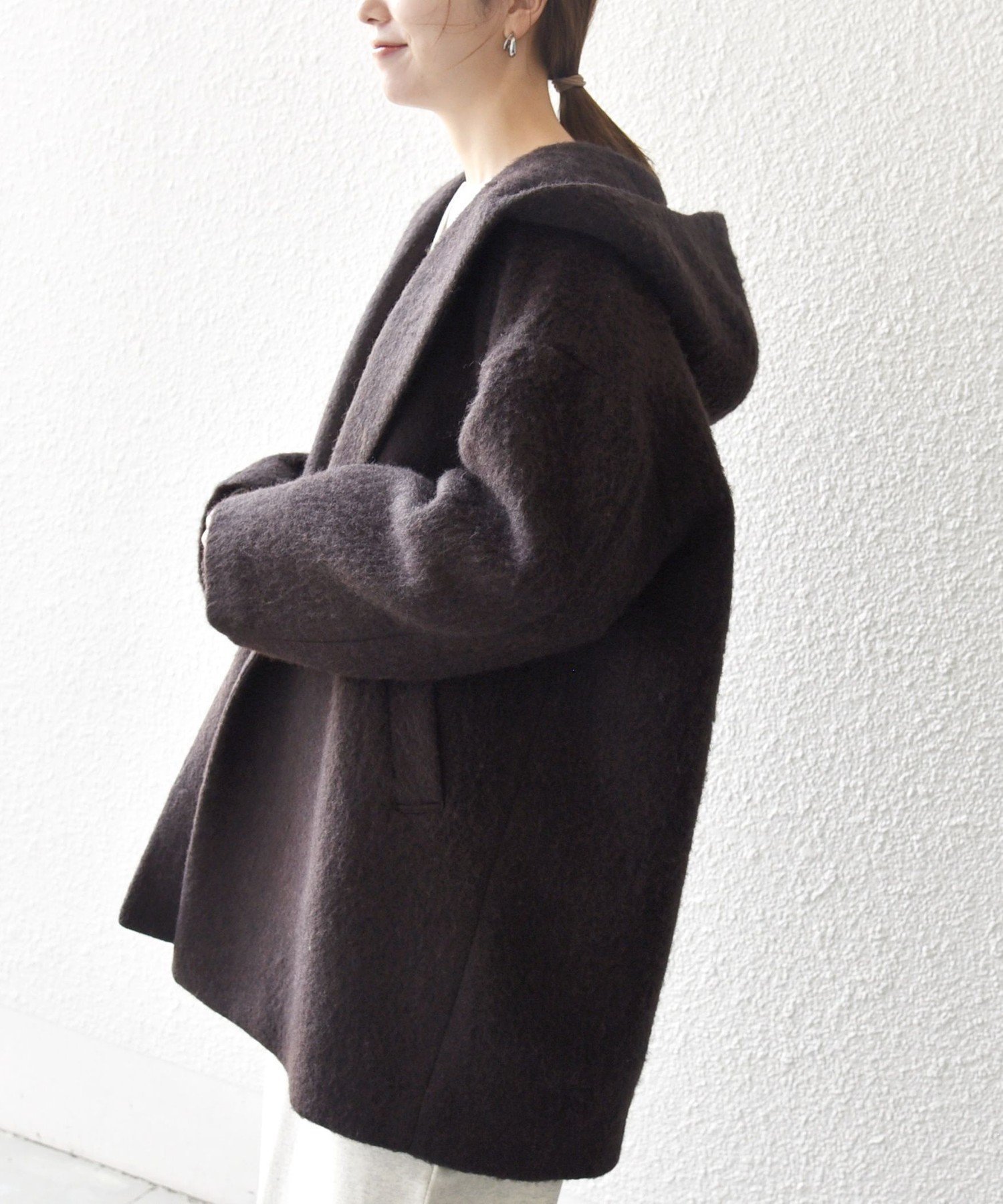 【シップス フォー ウィメン/SHIPS】のSHIPS any シャギー フーディー ガウン コート インテリア・キッズ・メンズ・レディースファッション・服の通販 founy(ファニー) ファッション Fashion レディースファッション Fashion for Women アウター Coat / Outerwear Collection コート・ロングコート・ピーコート Long Coats, Peacoats & More ガウン Gown, Robe シンプル Simple, Minimal スウェット / スエット Sweatshirt, Sweatwear デニム Denim, Jeans Material 人気 Popular, Best Seller バランス Balance, Style Balance ボトム Bottoms, Lower Wear A/W・秋冬 Autumn/Winter 2025年 2025 2025-2026秋冬・A/W Autumn/Winter 2025–26 AW25–26 ブラウン|ID: prp329100004739276 ipo3291000000034789380