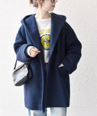 【シップス フォー ウィメン/SHIPS】のSHIPS any シャギー フーディー ガウン コート ネイビー|ID: prp329100004739276 ipo3291000000034789382