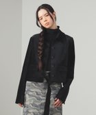 【ビームス ウイメン/BEAMS】の【きれいめ/シック/セットアップ/ヴィンテージライク】モール ステンカラー ジャケット 人気、トレンドファッション・服の通販 founy(ファニー) ファッション Fashion レディースファッション Fashion for Women アウター Coat / Outerwear Collection レディースジャケット・軽アウター Jackets おすすめ Recommended / Our Picks コンパクト Compact, Small Size ジャケット Jacket, Outerwear セットアップ Set-Up, Coordinated Outfit トレンド Trend, Trending Now フラップ Flap, Flap Pocket ポケット Pocket, Pocket Detail ミニスカート Mini Skirt, Short Skirt thumbnail BLACK|ID: prp329100004739283 ipo3291000000035142166