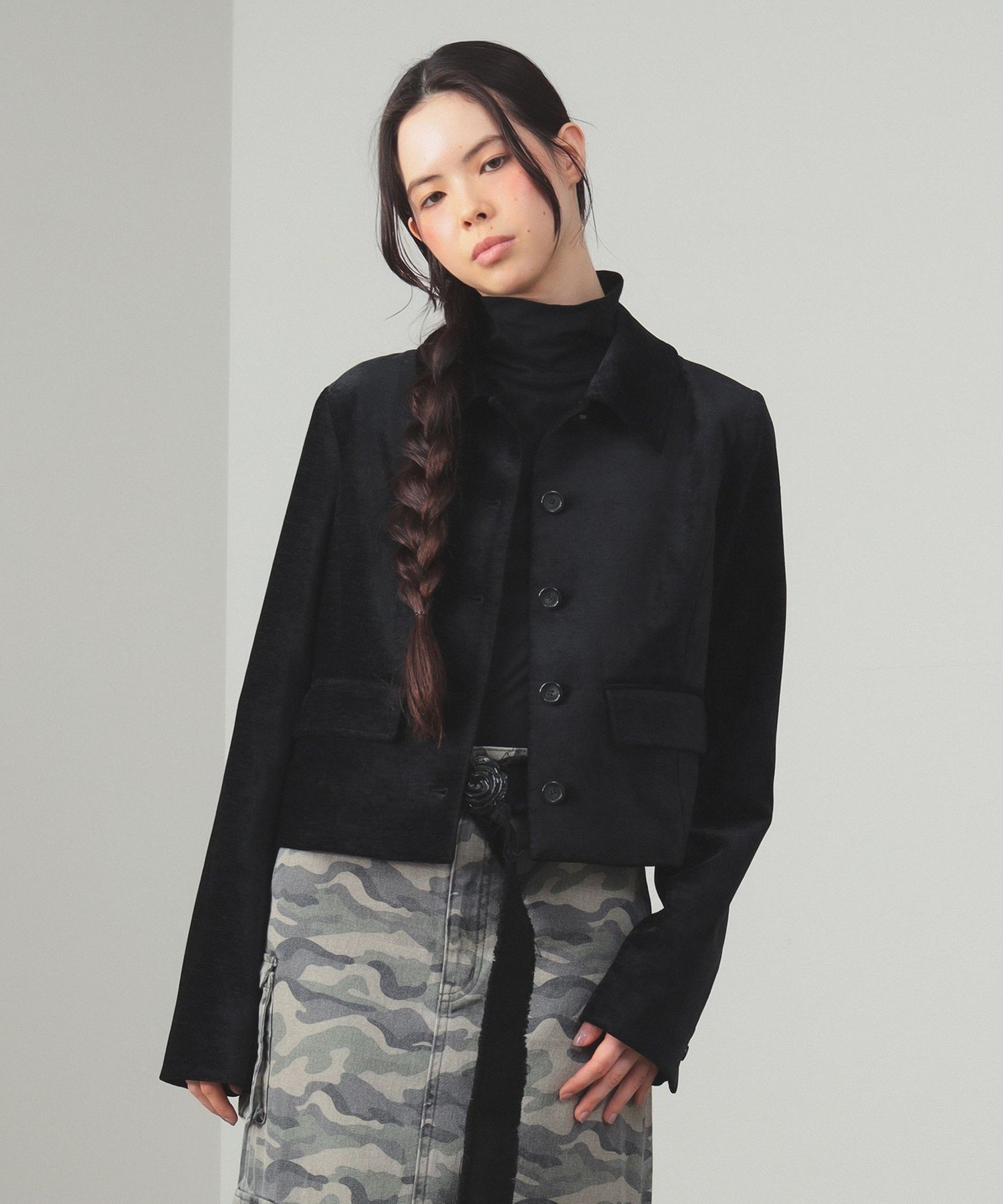 【ビームス ウイメン/BEAMS】の【きれいめ/シック/セットアップ/ヴィンテージライク】モール ステンカラー ジャケット インテリア・キッズ・メンズ・レディースファッション・服の通販 founy(ファニー) ファッション Fashion レディースファッション Fashion for Women アウター Coat / Outerwear Collection レディースジャケット・軽アウター Jackets おすすめ Recommended / Our Picks コンパクト Compact, Small Size ジャケット Jacket, Outerwear セットアップ Set-Up, Coordinated Outfit トレンド Trend, Trending Now フラップ Flap, Flap Pocket ポケット Pocket, Pocket Detail ミニスカート Mini Skirt, Short Skirt BLACK|ID: prp329100004739283 ipo3291000000035142166