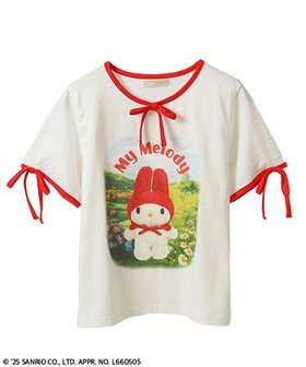 【キャンディストリッパー/Candy Stripper】の【MY MELODY】FANCY TOPS 人気、トレンドファッション・服の通販 founy(ファニー) ファッション Fashion レディースファッション Fashion for Women トップス・カットソー Cut & Sew Tops コラボ Collaboration, Collab コンパクト Compact, Small Size パイピング Piping, Trim Design モチーフ Motif, Design Theme リボン Ribbon, Bow |ID:prp329100004739317