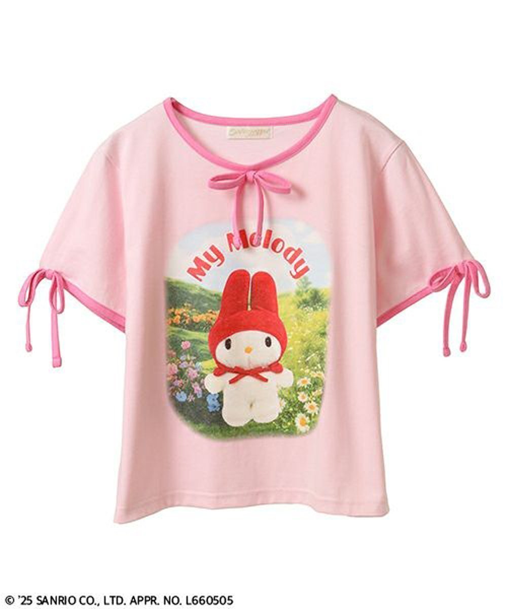 【キャンディストリッパー/Candy Stripper】の【MY MELODY】FANCY TOPS インテリア・キッズ・メンズ・レディースファッション・服の通販 founy(ファニー) 　ファッション　Fashion　レディースファッション　Fashion for Women　トップス・カットソー　Cut & Sew Tops　コラボ　Collaboration, Collab　コンパクト　Compact, Small Size　パイピング　Piping, Trim Design　モチーフ　Motif, Design Theme　リボン　Ribbon, Bow　PINK|ID: prp329100004739317 ipo3291000000034234525