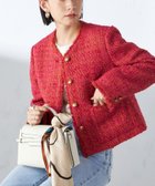 【シップス フォー ウィメン/SHIPS】のGIOLICA ツイード ノーカラー ジャケット ピンク|ID: prp329100004739359 ipo3291000000034507250