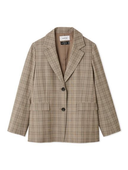 【フレイ アイディー/FRAY I.D】のシングルテーラードジャケット インテリア・キッズ・メンズ・レディースファッション・服の通販 founy(ファニー) 　ファッション　Fashion　レディースファッション　Fashion for Women　アウター　Coat / Outerwear Collection　レディースジャケット・軽アウター　Jackets　テーラードジャケット / 通勤・きれいめスタイル　Tailored Jackets & Blazers　ジャケット　Jacket, Outerwear　スタイリッシュ　Stylish, Fashionable　ストレート　Straight, Straight Cut　スマート　Smart, Elegant　セットアップ　Set-Up, Coordinated Outfit　チェック　Check, Plaid, Tartan　ピーチ　Peach, Soft Touch　無地　Plain, Solid Color　ラグジュアリー　Luxury, Elegant　ワイド　Wide, Wide Fit　おすすめ　Recommended / Our Picks　エレガント 上品　Elegant　CHECK[931]|ID: prp329100004739388 ipo3291000000034361067