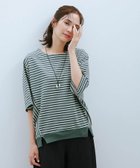 【スタディオ クリップ/studio CLIP】の【ミカタプロジェクト】お悩み解決!細見えプルオーバー 人気、トレンドファッション・服の通販 founy(ファニー) ファッション Fashion レディースファッション Fashion for Women トップス・カットソー Cut & Sew Tops カジュアルプルオーバー・ニットトップス Pullovers & Knit Tops / Casual Pullovers カットソー Cut and Sewn Top スリーブ Sleeve, Long Sleeve / Short Sleeve ハーフ Half, Half-Length バランス Balance, Style Balance フレア Flare, Flared ボーダー Border, Stripe 無地 Plain, Solid Color ワイド Wide, Wide Fit おすすめ Recommended / Our Picks 夏 Summer thumbnail グリーン×キナリ02|ID: prp329100004739410 ipo3291000000035242800