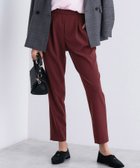 【インディヴィ/INDIVI】の人気NO.1【褒められパンツ/高ストレッチ/ウエストゴム】タックテーパードパンツ ボルドー|ID: prp329100004739426 ipo3291000000034465622