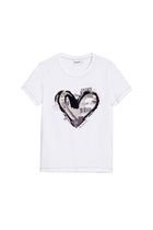 【デシグアル/Desigual】の新聞ハートプリントTシャツ ミニ丈 ブラック ホワイト 人気、トレンドファッション・服の通販 founy(ファニー) ファッション Fashion レディースファッション Fashion for Women トップス・カットソー Cut & Sew Tops シャツ・ブラウス・オフィスカジュアル Elegant Blouses & Button-Ups ロングTシャツ・Tシャツ Longline T-Shirts & Tees カラフル Colorful Design ガーリー Girly, Feminine Style グラフィック Graphic, Graphic Design シンプル Simple, Minimal デニム Denim, Jeans Material 定番 Standard, Basic Item パターン Pattern, Design Print プリント Print, Printed Pattern ベルベット Velvet, Velvety 半袖 Short Sleeve, Half Sleeve ラウンド Round, Round Neck エレガント 上品 Elegant thumbnail ホワイト/1000|ID: prp329100004739446 ipo3291000000034235775