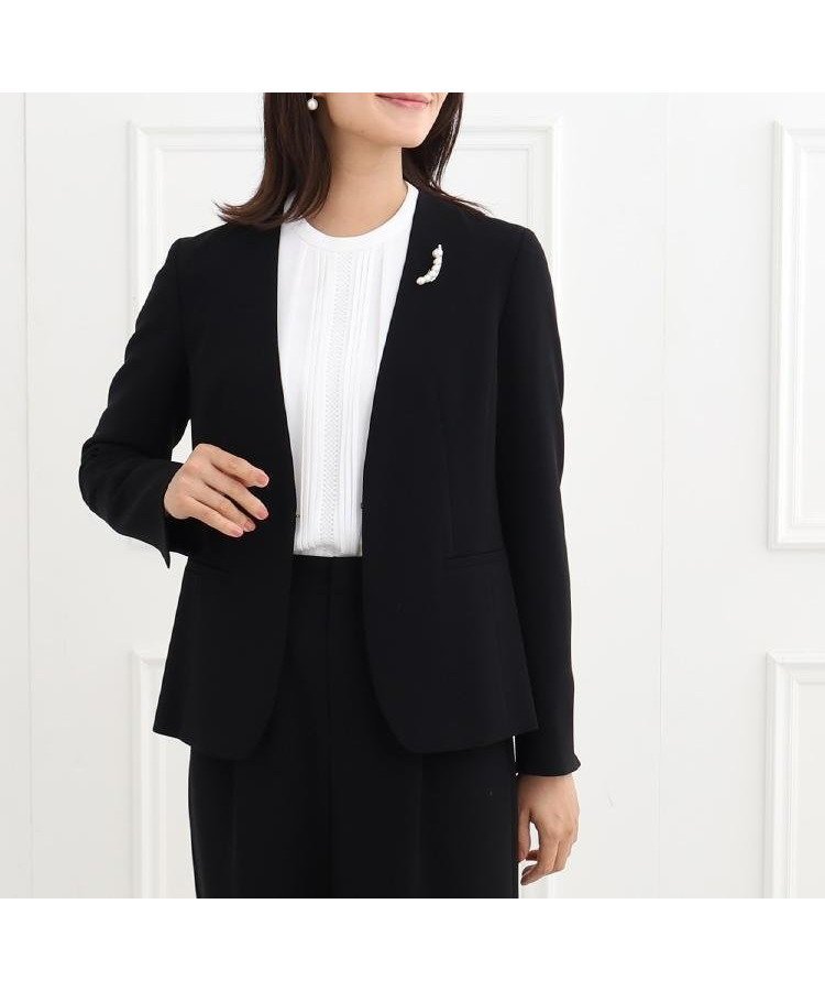 【リフレクト/Reflect】の【フォーマル/洗える/セットアップ可】ノーカラージャケット インテリア・キッズ・メンズ・レディースファッション・服の通販 founy(ファニー) 　ファッション　Fashion　レディースファッション　Fashion for Women　アウター　Coat / Outerwear Collection　レディースジャケット・軽アウター　Jackets　ノーカラージャケット / シンプル上品コーデ　Collarless Jackets　洗える　Machine Washable　ジャケット　Jacket, Outerwear　スマート　Smart, Elegant　セットアップ　Set-Up, Coordinated Outfit　ダブル　Double, Double-Breasted　ドレス　Dress, One-Piece　フォーマル　Formal, Dressy　ワイド　Wide, Wide Fit　セレモニー　Ceremony　ブラック|ID: prp329100004739478 ipo3291000000034507914