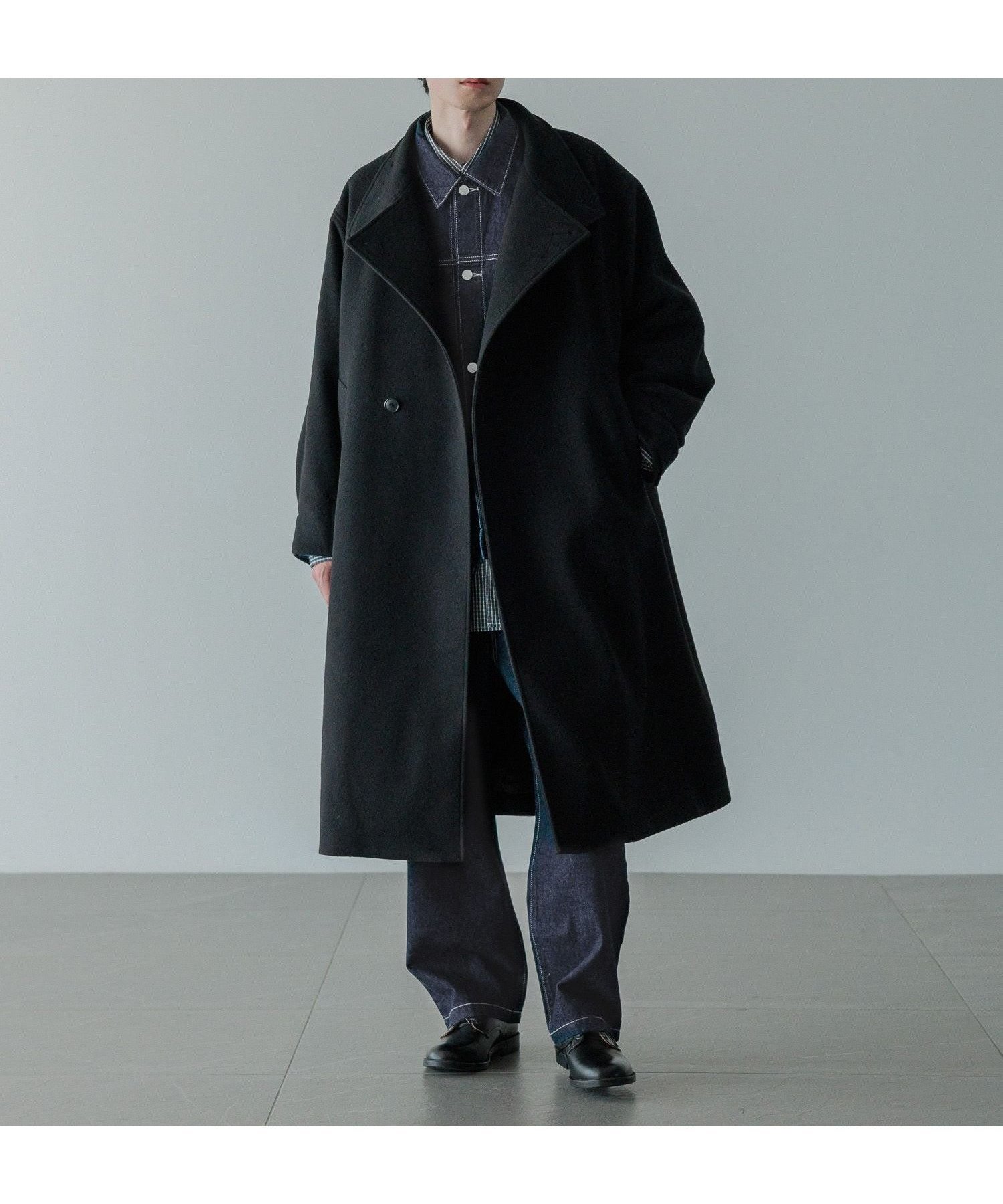 【ローリーズファーム/LOWRYS FARM】のウールライクスタンドコート インテリア・キッズ・メンズ・レディースファッション・服の通販 founy(ファニー) 　ファッション　Fashion　レディースファッション　Fashion for Women　アウター　Coat / Outerwear Collection　コート・ロングコート・ピーコート　Long Coats, Peacoats & More　スタンド　Stand Collar, Upright Stand　スリーブ　Sleeve, Long Sleeve / Short Sleeve　ダブル　Double, Double-Breasted　バルーン　Balloon, Balloon Silhouette　フェイス　Face, Facial Design　フロント　Front, Front Design　マフラー　Scarf, Muffler　防寒　Cold Protection, Winter-Ready　ブラック09|ID: prp329100004739497 ipo3291000000034236283