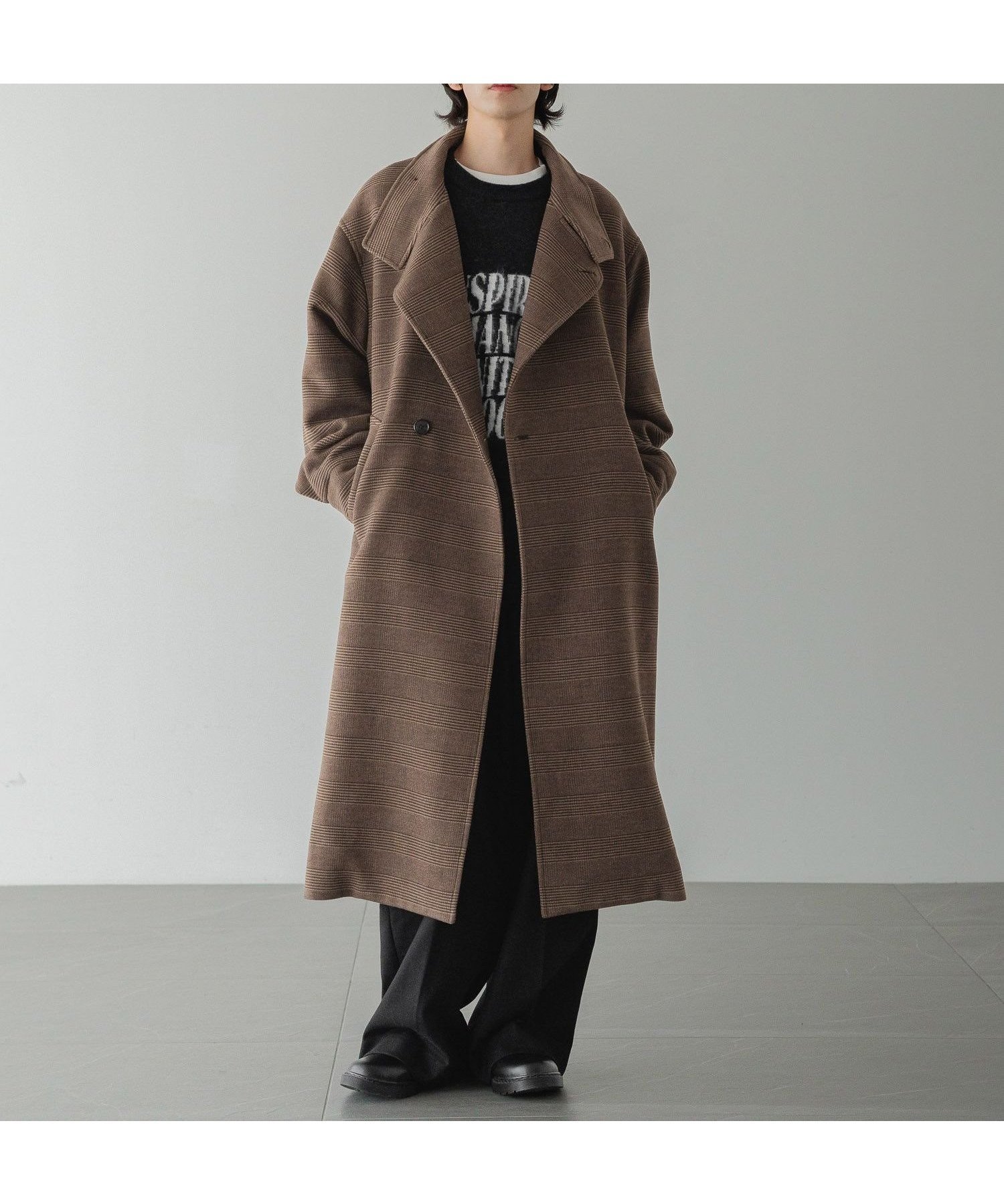 【ローリーズファーム/LOWRYS FARM】のウールライクスタンドコート インテリア・キッズ・メンズ・レディースファッション・服の通販 founy(ファニー) 　ファッション　Fashion　レディースファッション　Fashion for Women　アウター　Coat / Outerwear Collection　コート・ロングコート・ピーコート　Long Coats, Peacoats & More　スタンド　Stand Collar, Upright Stand　スリーブ　Sleeve, Long Sleeve / Short Sleeve　ダブル　Double, Double-Breasted　バルーン　Balloon, Balloon Silhouette　フェイス　Face, Facial Design　フロント　Front, Front Design　マフラー　Scarf, Muffler　防寒　Cold Protection, Winter-Ready　ブラウン50|ID: prp329100004739497 ipo3291000000034236287