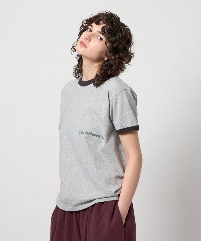 【ビューティ&ユース ユナイテッドアローズ/BEAUTY&YOUTH / UNITED ARROWS】の6(ROKU) THINK DIFFERENTRY リンガーTシャツ インテリア・キッズ・メンズ・レディースファッション・服の通販 founy(ファニー) https://founy.com/ ファッション Fashion レディースファッション Fashion for Women トップス・カットソー Cut & Sew Tops シャツ・ブラウス・オフィスカジュアル Elegant Blouses & Button-Ups ロングTシャツ・Tシャツ Longline T-Shirts & Tees フロント Front, Front Design |ID: prp329100004739512 ipo3291000000034724035